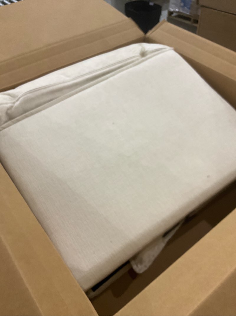 Condition photo showing As Is for Vesgantti 108" U Shaped Sectional Couch, Comfy Cloud Modular Sectional Sofa with 2 Ottoman Deep Seat Chenille Modern Cloud Sofa, Modular Sofas for Living Room, Bedroom and Apartment, Beige Chenille - Beige 3 Seater & 2 Ottomans-108" U