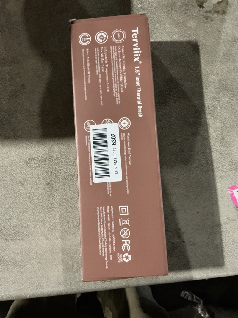 Condition photo showing Good Condition for Terviiix Thermal Brush, 1.5 Inch Quick Heating Hot Brush Get Voluminous Style, Ceramic Tourmaline Ionic Heated Curling Iron, Digital Display 6 Temperatures Curling Wand, Dual Voltage,