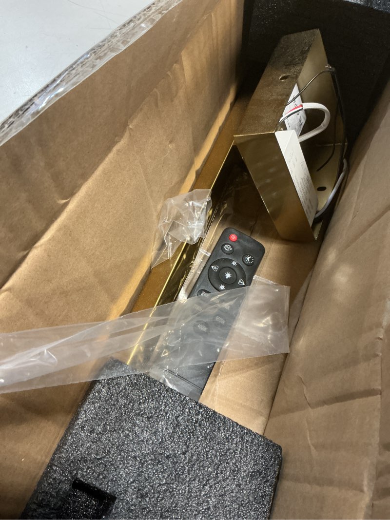 Condition photo showing As Is for Modern Bathroom Vanity Light 32 inch, 20W Dimmable 6CCT Led Bathroom Light Fixture Over Mirror, Gold Bar Vanity Light for Mirror FCC Certificated, Classic Gold Gold 32 INCH