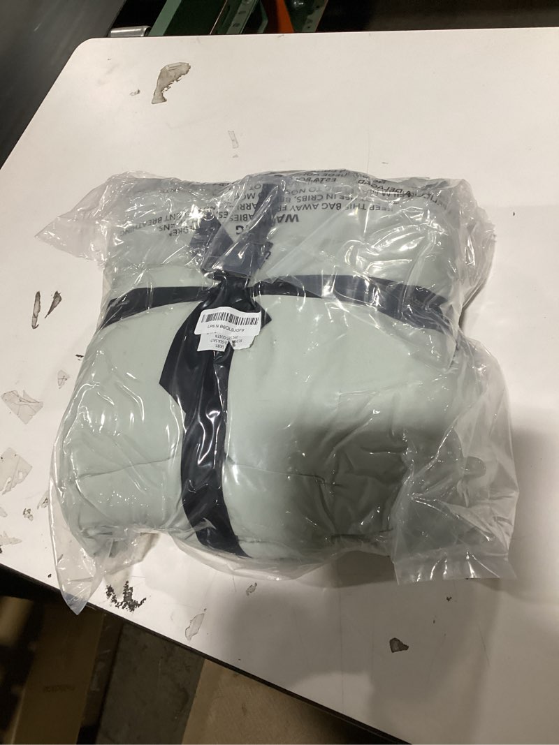 Condition photo showing New/Like New for Lush Decor Ruffle Skirt Bedspread Set - 3-Piece Luxurious Farmhouse Bedding - Elegant Ruffle Detail - Timeless Style - Soft Lightweight Sheets - Queen, Sea Salt Queen Sea Salt