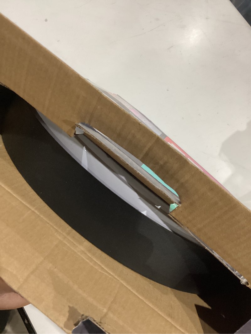 Globe Electric Wes 13-in Matte Black Indoor Smart LED RGBW Flush Mount Light with Plastic Shade