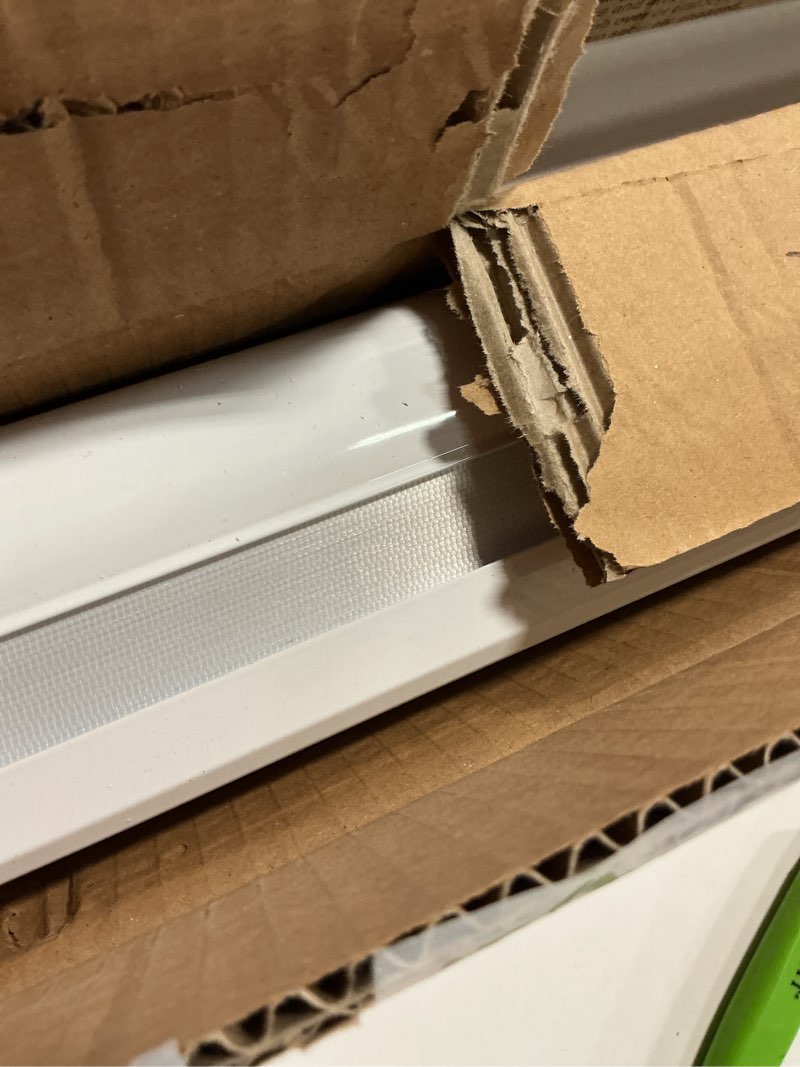 Condition photo showing Good Condition for Shadesu Cordless Zebra Blinds for Windows, 33" W x 72" H, White, Dual Layer Free-Stop Zebra Shades, Light Control for Day and Night, Sheer Blinds for Indoor Windows, Bedroom, Kitchen 01- White ( Cordless ) 33"W x 72"H
