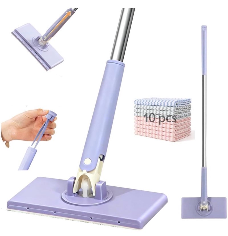 Upgraded Snap Grip Mini Mop,Zero Touch Mini Mops