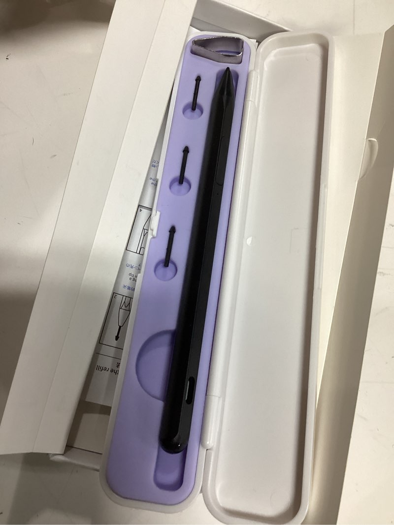 Condition photo showing As Is for stylus pen for hp envy x360, pavilion x360, specter x360, mpp 2.0 tilt-active stylus with 4096 levels of pressure sensitivity, convenient storage case, supports type-c fast charging, black hp black