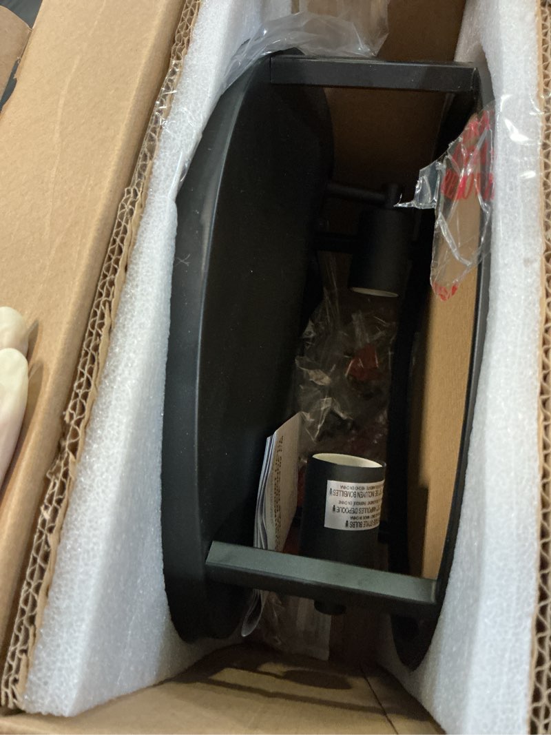 Condition photo showing Good Condition for allen + roth hewitt 2 -light 13-in matte black flush mount light