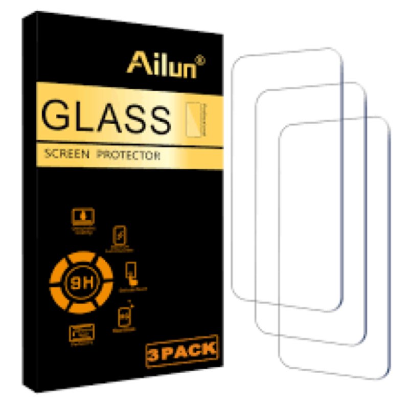ailun screen protector for iphone 16 / iphone 15 / iphone 15 pro [6.1 inch] display 3 pack tempered glass, dynamic island