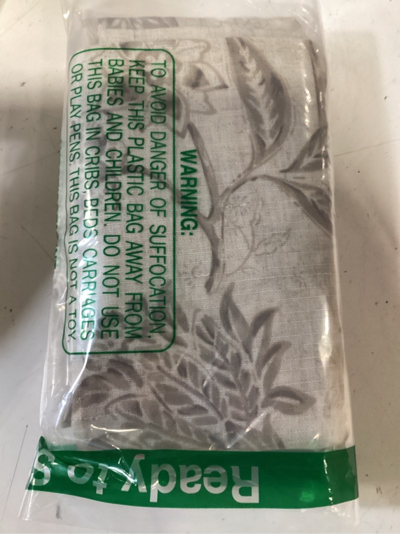 Condition photo showing Good Condition for jinchan floral linen tier curtains 24 inch farmhouse cafe curtains rod pocket country flower drapes for small windows for kitchen laundry room bathroom rv 2 panels light filtering taupe on beige 26"w x 24"l (pack of 2) jacobean | taupe on beige