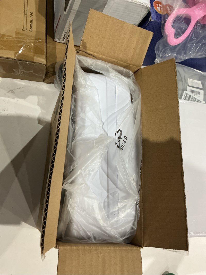 Condition photo showing As Is for shinic 10" tabletop box fan for bedroom, 2 speeds, quiet table fan with strong airflow, energy efficient small box fan, portable kitchen exhaust fan for bedroom bathroom office dorm workshop, white white single units