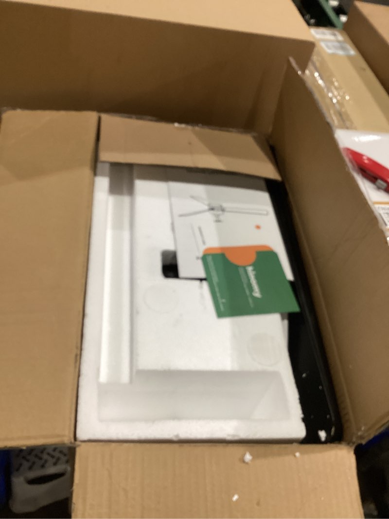 Condition photo showing As Is for Ceiling Fan Lights with Backlight,Ceiling Fans with Light and Remote,Easy-to-Install,Flush Mount,Reversible, 3CCT/RGB,Dimmable, Ceiling Fans for Bedroom,Indoor/Outdoor Use. (42 inch) Black 42 inch