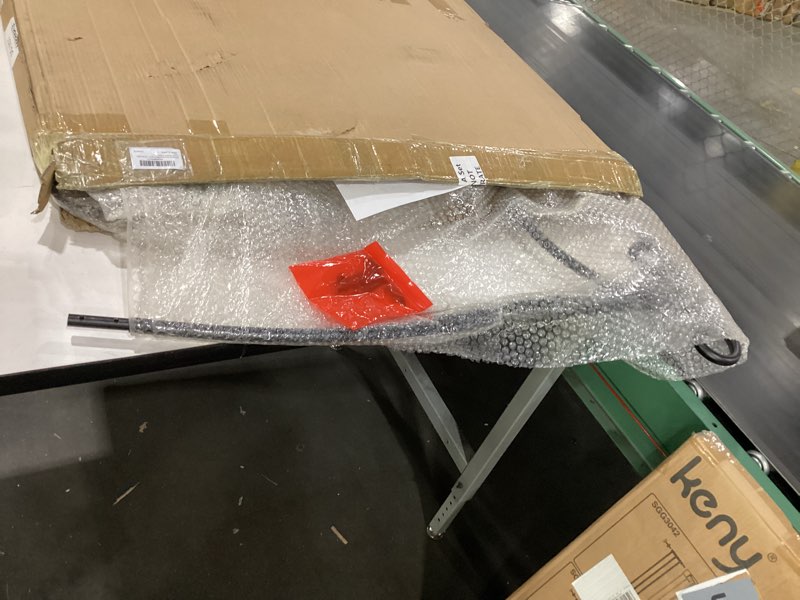 Condition photo showing Good Condition for 2 pcs 71.25"h extra large wedding black metal scroll easel stand floor-standing vintage rustic adjustable display stand easel with chain support for sign wedding picture poster frame mirror