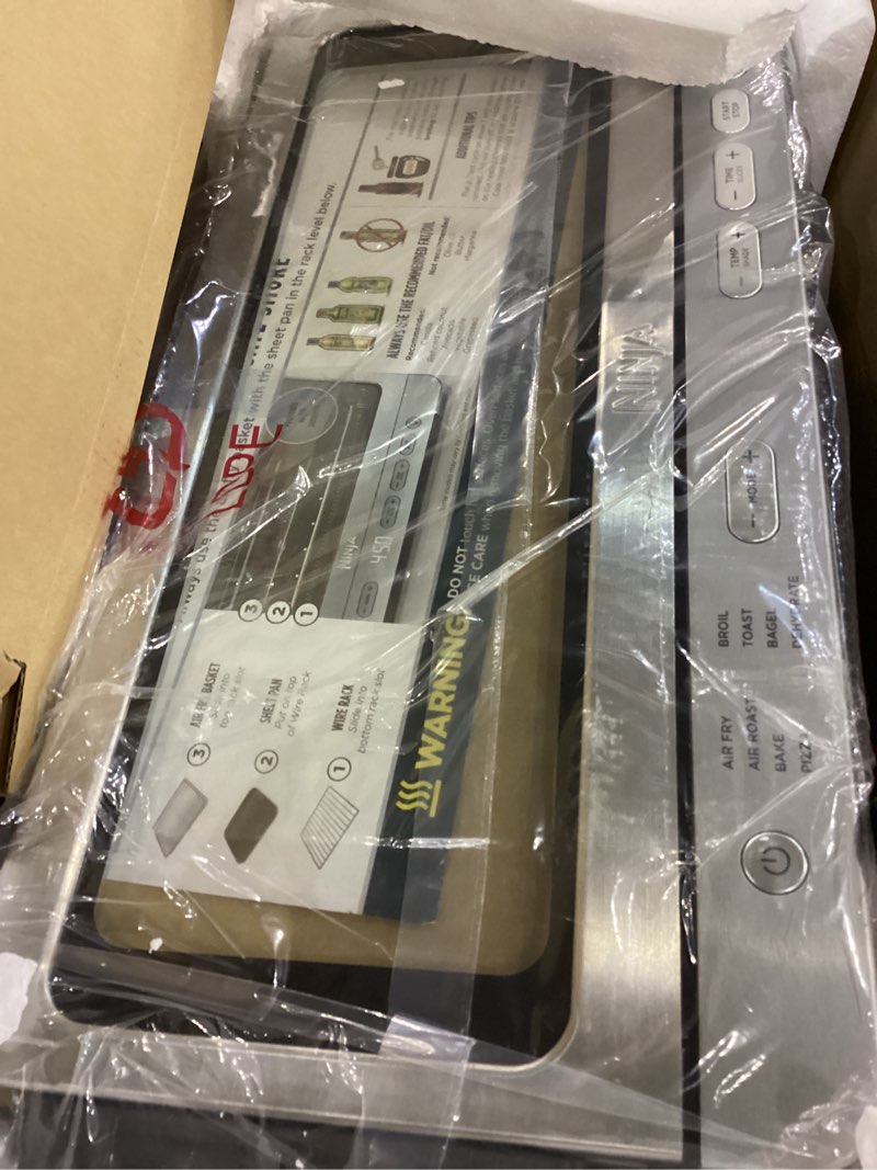 Condition photo showing Good Condition for Ninja Air Fryer Toaster Oven Combo | 8-in-1 Functionality | Flip Up & Away for Storage Space | Air Fry Basket, Sheet Pan, Wire Rack & Removable Crumb Tray |1800 Watt | Stainless Steel | SP151 Stainless Premium 8-in-1 Flip Oven