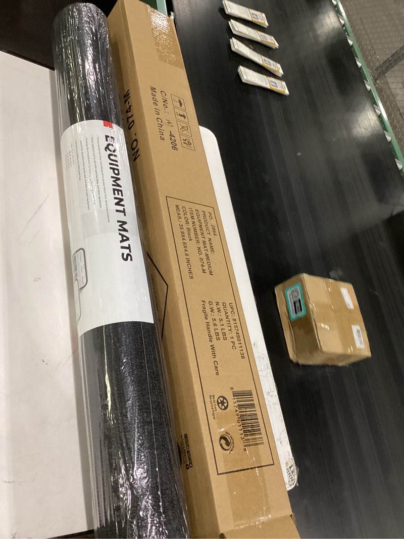 Condition photo showing Good Condition for sunny health & fitness equipment mats, home gym floor protection, 4 sizes | non-slip, protects floors/equipment, absorbs vibration, sweat-resistant, high-density foam, for different-sized machines medium 79”