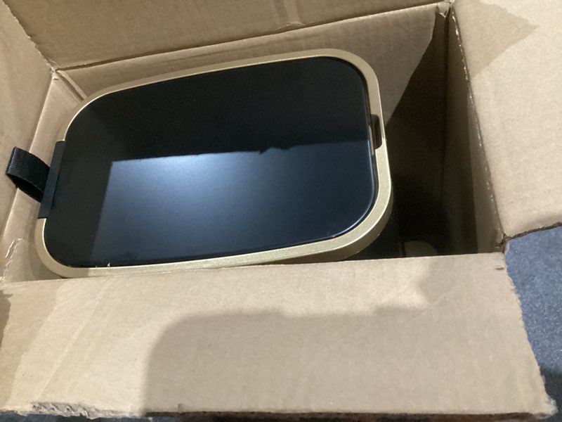 Condition photo showing Good Condition for CEROELDA Small Bathroom Trash Can with Lid Soft Close-5L/1.3 Gal Slim Garbage Can-Metal Step Wastebasket-Rectangle Narrow Waste Bin for Office, Bedroom, Toilet, Live Room (Black) Black 1.3 Gallon