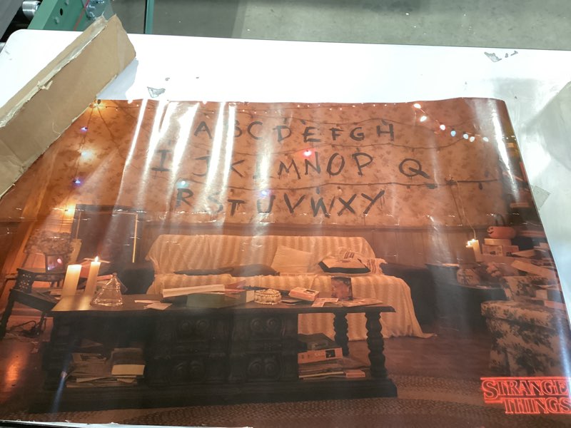 Condition photo showing As Is for Trends International Netflix Stranger Things - Alphabet Wall Poster, 22.375" x 34", Unframed Version