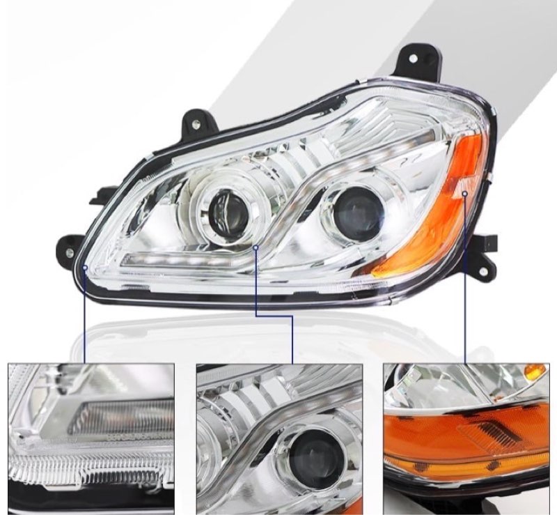 Sterlix Kenworth T680 Headlights Headlamps 2013-2021 Headlights Assembly Replacement Right Passenger