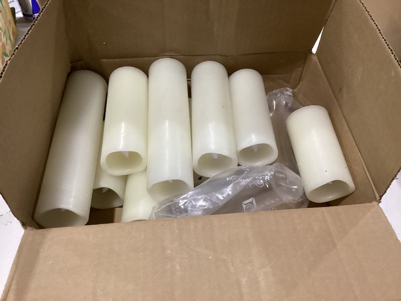 Condition photo showing As Is for Missing only 9 pieces Vinkor Flameless Candles Battery Operated Candles Real Wax Pillar LED Candles with 10-Key Remote and Cycling 24 Hours Timer (Ivory 4\" 5\" 6\" 7\" 8\" 9\")