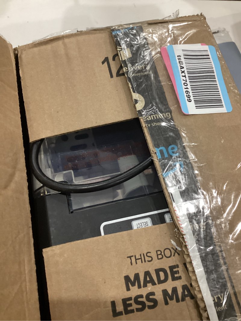 Condition photo showing As Is for Countertop Ice Maker Machine, 8 Ice Cubes in 6 mins, 26lb/Day Ice with 2 Sizes- Portable Mini, Energy Saving & Basket/Scoop for Home/Party/Travel/Camping/Bar,Black Dark Black 26Lbs/24H