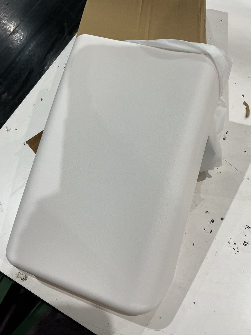 Condition photo showing Good Condition for color differs from stock photo. white. carentr center console non-slip armrest cover – specifically designed for the new tesla model y 2025