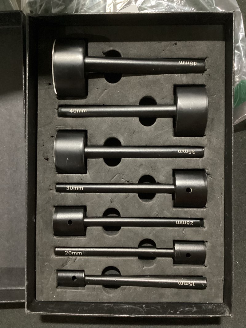 Condition photo showing Good Condition for 7 sizes leather corner punch, half-round punch set, leather belt cutter end punch tool, belt cutting tool, leatherworking tools for strap belts, wallet, bags (from15mm to 45mm) 7 sizes(15-45mm)
