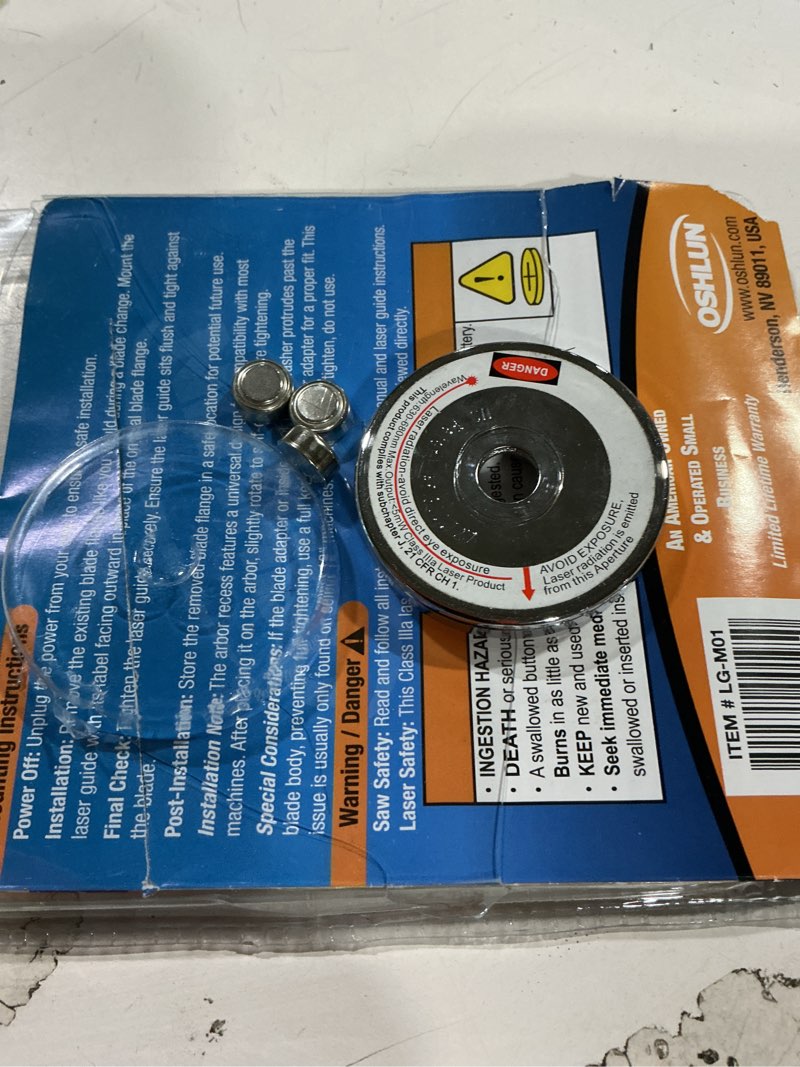 Condition photo showing As Is for oshlun lg-m01 miter and portable saw laser guide, miter & portable saws , grey red laser miter & portable saws