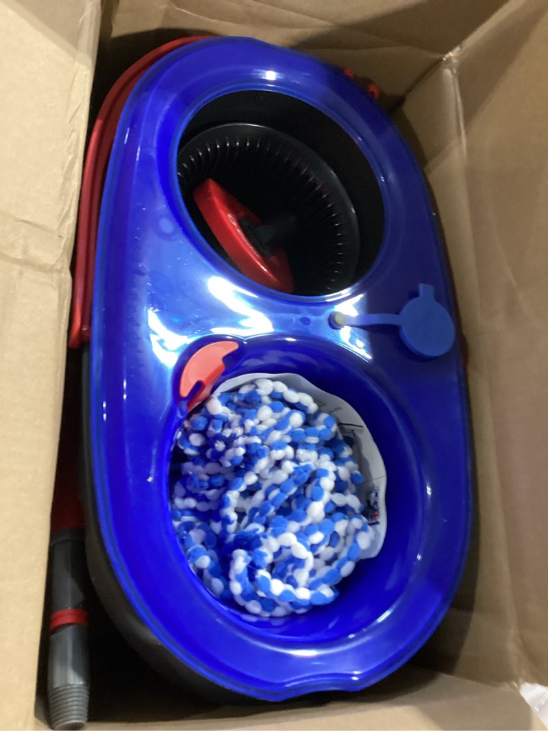 Condition photo showing Good Condition for o-cedar rinseclean spin mop & bucket system | clean with water | removes 99% of bacteria