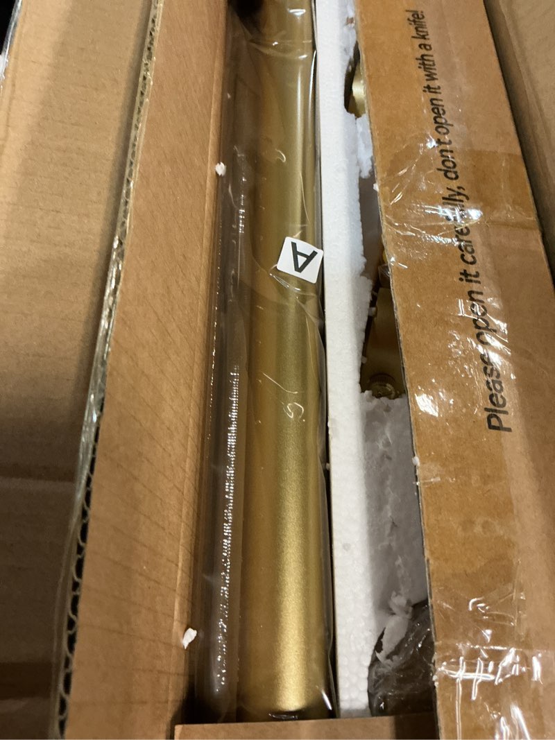 Condition photo showing New/Like New for yafex curtain rods 2 pack 32-118 inch, heavy duty 1 inch curtain rod, gold long adjustable window treatment rods,modern design, easy installation 32" to 118" - 2pack gold