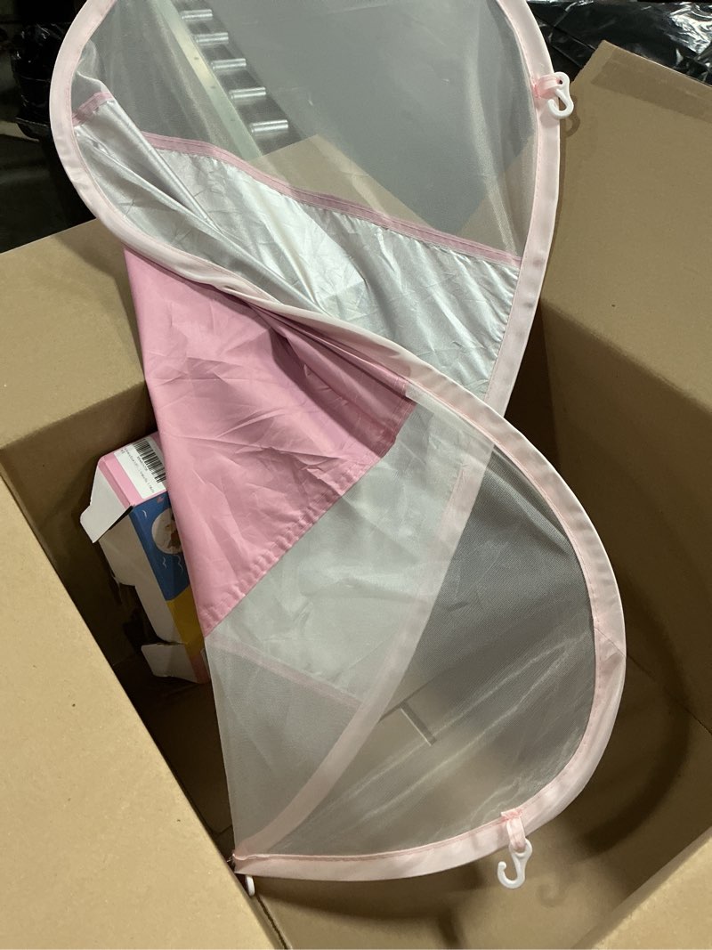Condition photo showing As Is for loowarts baby float with canopy,infant pool float with safety seat,baby swimming float & swim float & water float upf50+ uv protection for toddler from 3 to 36 months.(s:3-12 month/l:6-36 month) large (6-36 month) pink-float