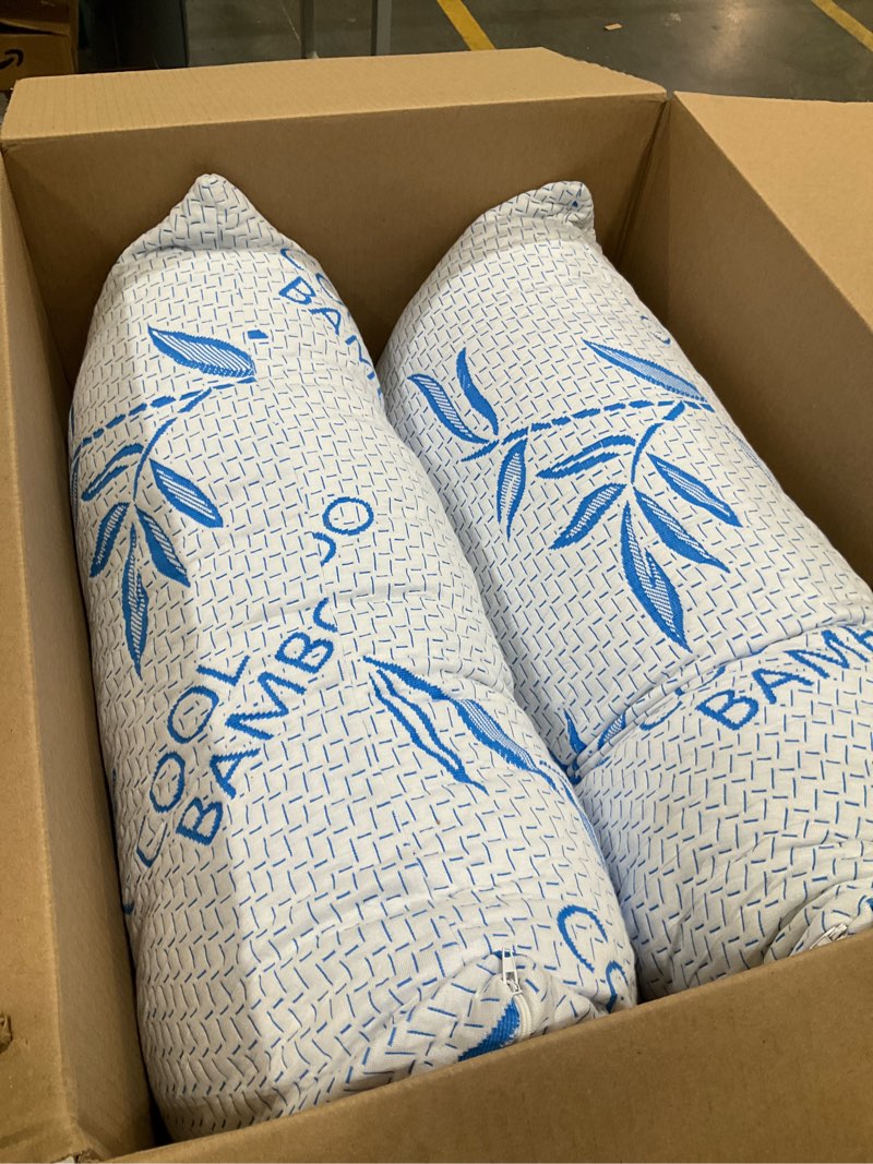 Condition photo showing Good Condition for 2 Pack King Size Pillows for Sleeping, Cooling Shredded Memory Foam Adjustable Bed Pillow with, Removable/Washable Cover (King 2 Pack) King (Pack of 2)