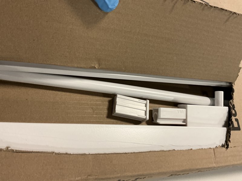 Condition photo showing As Is for safety 1st easy install walk thru baby gate for doorway with door, dog gates, fits 29"-38", easy install 28" tall, white 1-pack 29" to 38" wide x 28" tall white