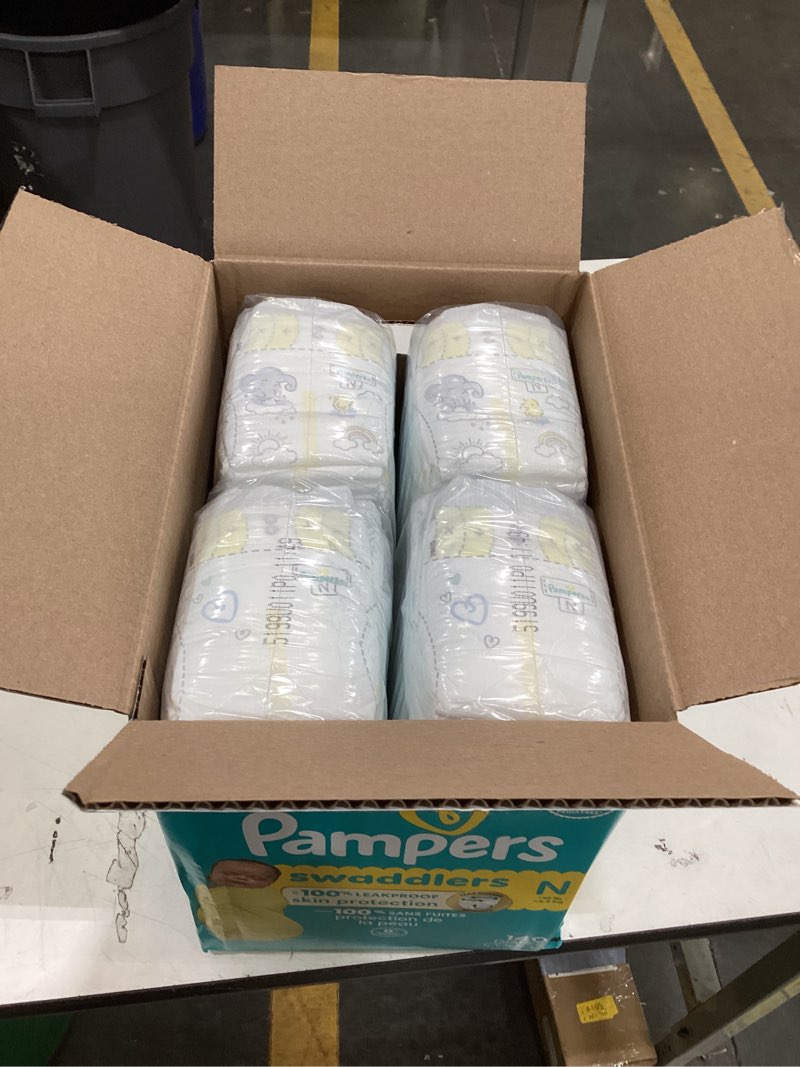 Condition photo showing New/Like New for pampers swaddlers diapers, size 0 (up to 10 lbs), 140 count, absorbent, keeps baby dry and comfortable, skin safe disposable baby diaper (packaging may vary) newborn 140