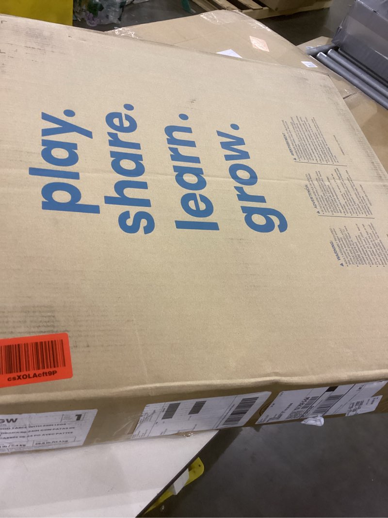 Condition photo showing Good Condition for ECR4Kids 24in Square Hardwood Table with 22in Legs, Kids Furniture, Grey Wash