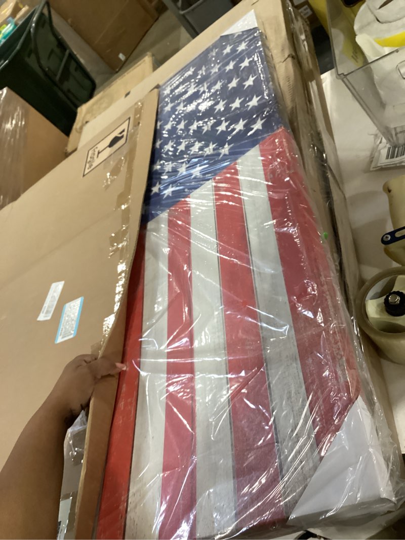 Condition photo showing Good Condition for hardy gallery american flag canvas wall art: usa flag picture star & stripe painting artwork for living room office (36'' x 24'') flag picture 36"l x 24"w