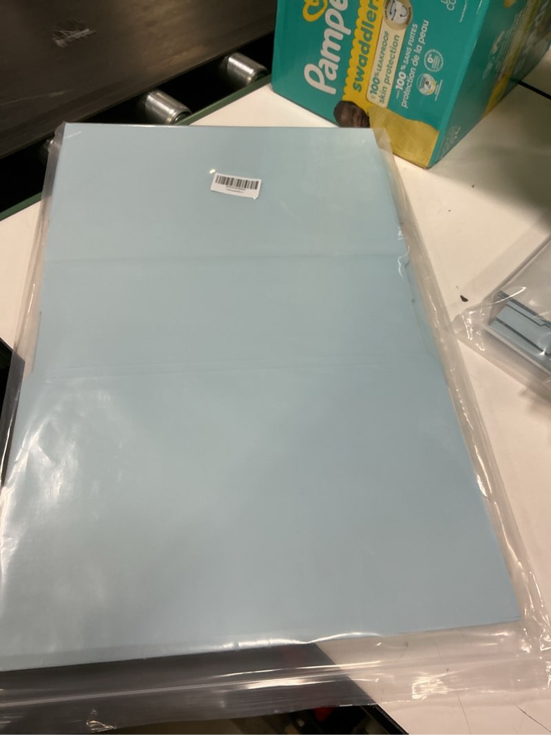 Condition photo showing New/Like New for Eco-Friendly Pet Casket - Biodegradable Cardboard Coffin for Mid-Sized Pets up to 15lbs-33lbs (21.6" L) for Dog, Cat, Rabbit Thoughtful Memorial & Burial Box (Blue) Large(21.6'' x 13.8'' x 8.6'') Blue