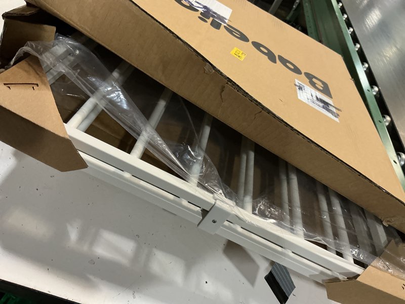 Condition photo showing New/Like New for babelio baby gate for stairs, kitchen & doorways, no bottom bar| easy installation| one-handed operation| auto-close| hardware mount (drill needed) safety dog gate (white - b17, 24-39" w, 28" h)