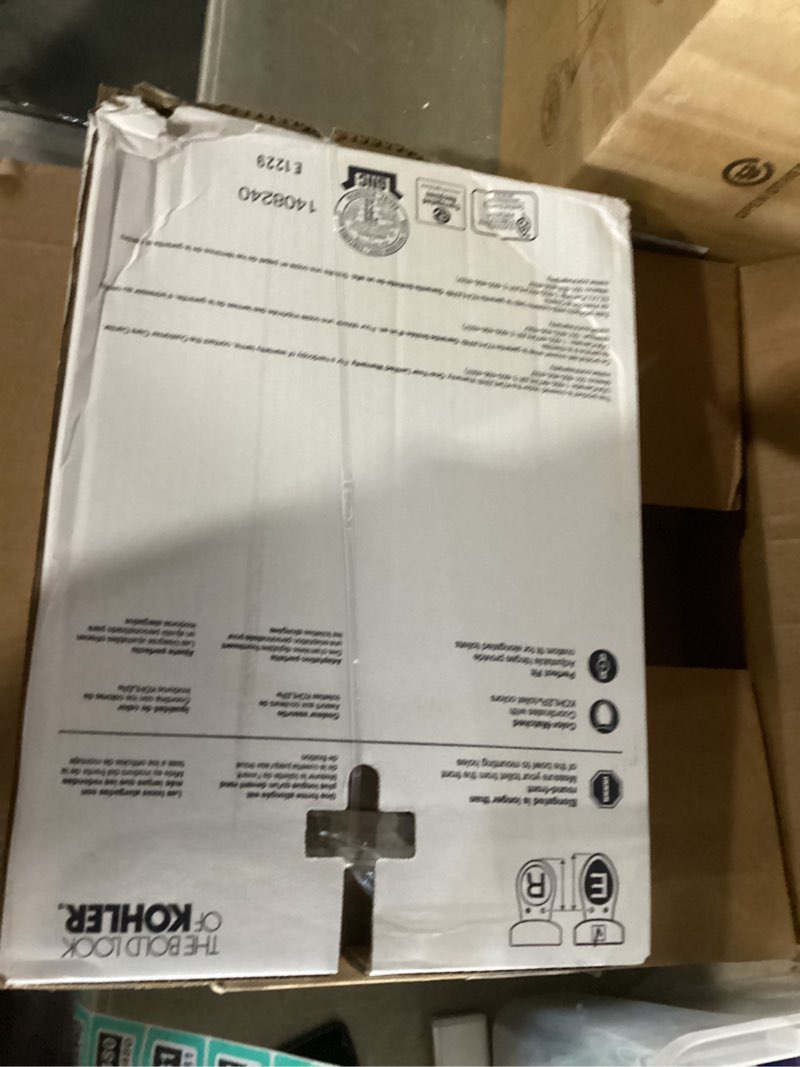 Condition photo showing New/Like New for kohler 4636-rl-0 cachet readylatch elongated toilet seat slow close, soft close toilet seat quiet lid, contoured grip-tight bumpers installation hardware, apartment essentials, white white elongated ready latch