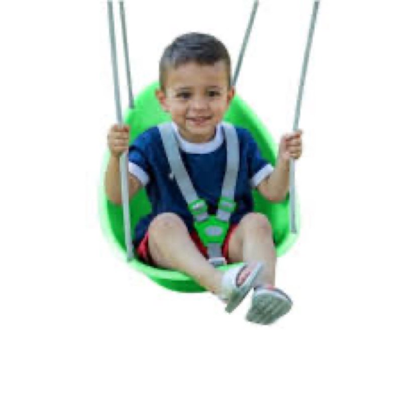Swurfer Coconut Toddler Swing â€“ Comfy Baby Swing Outdoor, 3- Point Adjustable Safety Harness, Secu