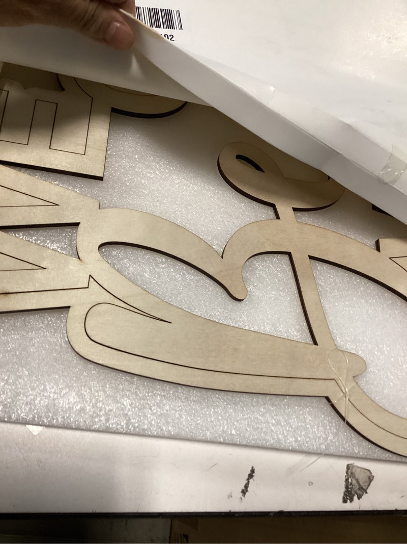 Condition photo showing Good Condition for We Can Barely Wait Sign - Wooden Decoration for Gender Reveal and Baby Shower, Photo Props Sign, Wall or Door Hanging Backdrop