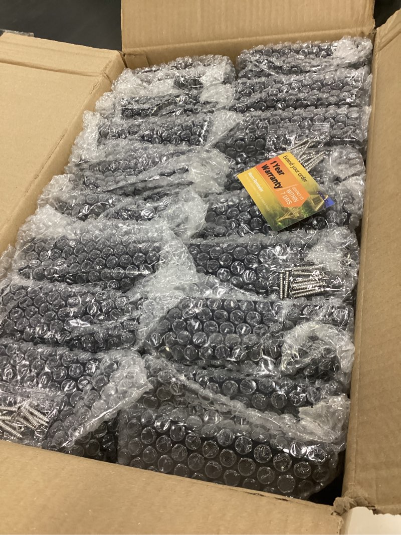 Condition photo showing Good Condition for aponuo 16 pack fence post solar lights, 2 modes(warm/cool light) outdoor waterproof 4x4 post solar lights, solar powered garden, patio, deck decor for 4x4, 5x5, 5.5x5.5 wood & vinyl posts, black black 16 pack