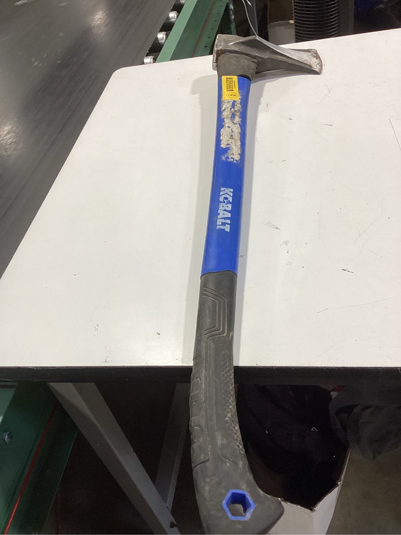Condition photo showing As Is for kobalt 4-lb drop-forged steel michigan axe with 34-in fiberglass handle