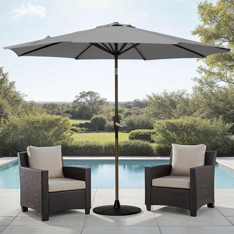 Pierpoint 9' Market Umbrella in GREY