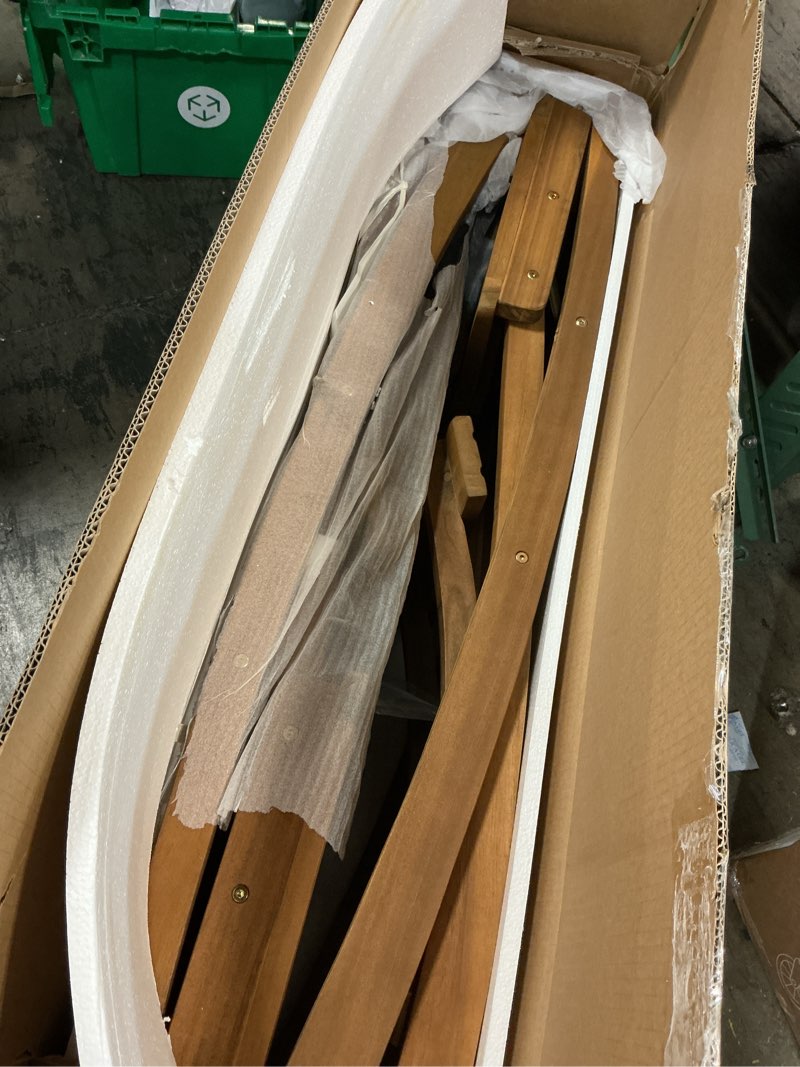 Condition photo showing Good Condition for tundra outdoor foldable wood barstool set, 2-pcs set, natural