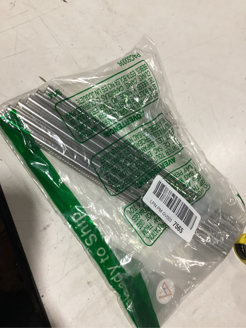 Condition photo showing As Is for stainless steel straw replacement for stanley 40 oz 30 oz,6 pcs straight reusable metal straws with cleaning brush, compatible for 40oz stanley cup tumbler 11.81 inch×0.375 inch 6 pcs