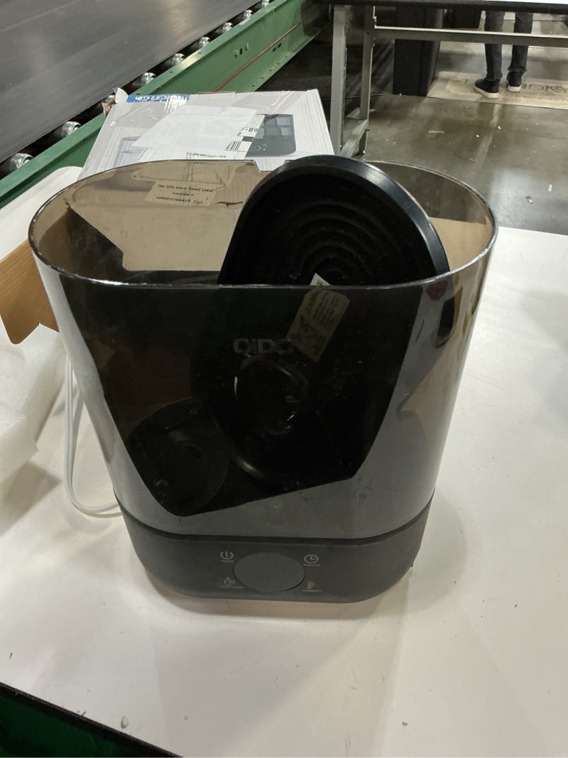 Condition photo showing Good Condition for qido top fill humidifiers for bedroom, 5 l cool mist 36h super long time, quiet 28db essential oil diffuser for baby & plants, 3 adjustable mist with touch/app/7-color nightlight, auto shut-off, black