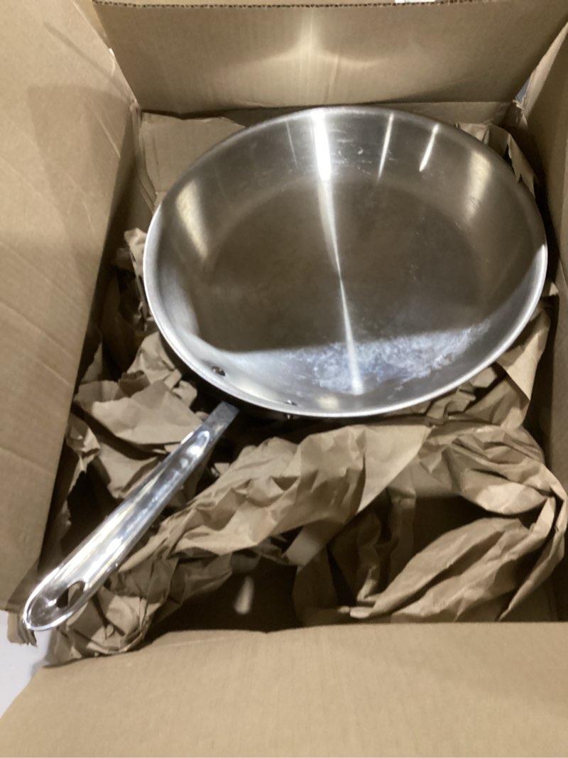 Condition photo showing As Is for (Similar to)Ziruma Non-Toxic 8\" Surgical Grade Stainless Steel Frying Pan, Fully Clad for Fast & Even Heat, PFOA-Free, Induction Compatible, Oven Safe to 500°F 8 Inches