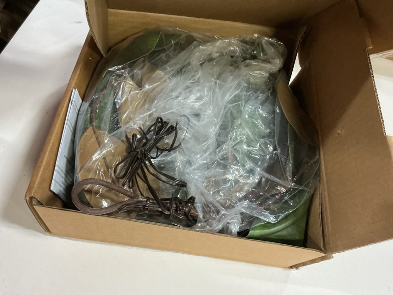 Condition photo showing Good Condition for Fudios Magnolia Lighted Garland with Timer 6FT 80 LED Fairy Lights Battery Operated or USB Plug in, Artificial Greenery Garland Lights for Spring Holiday Party Mantle Decoration