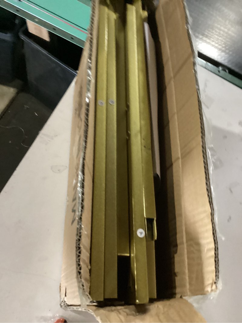 Condition photo showing New/Like New for u-shaped metal arched flower rack perfect for wedding decorations and celebrations 7.2 x 4.2 ft wedding arch frame for birthdays, parties, and more (gold)