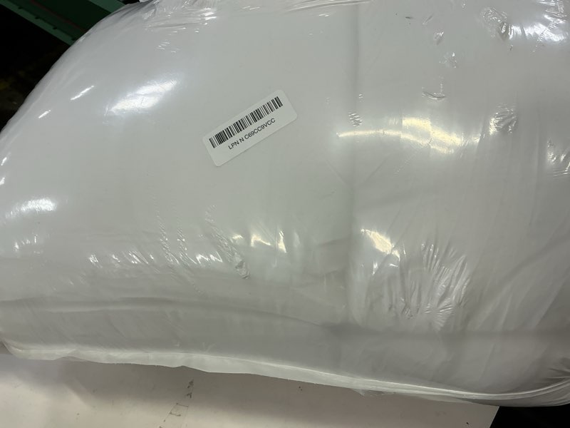 Condition photo showing As Is for full size mattress topper for back pain, cooling extra thick mattress pad cover with 8-21 inch deep pocket, plush pillow top mattress topper overfilled with down alternative, full size, white white full