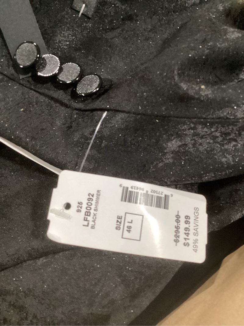 Condition photo showing Good Condition for Karl Lagerfeld Mens Button Front Notch Collar Pocket Blazer Small Black