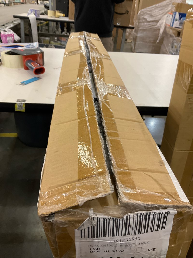 Condition photo showing Good Condition for Bike Ceiling Mount for Garage with 8Pcs Adjustable Rubber Coated Bike Hooks, Ceiling Bike Hangers for Garage Bike Rack Indoor Bicyle Storage Rack, Holds Up to 704lbs for 4-8 Bikes