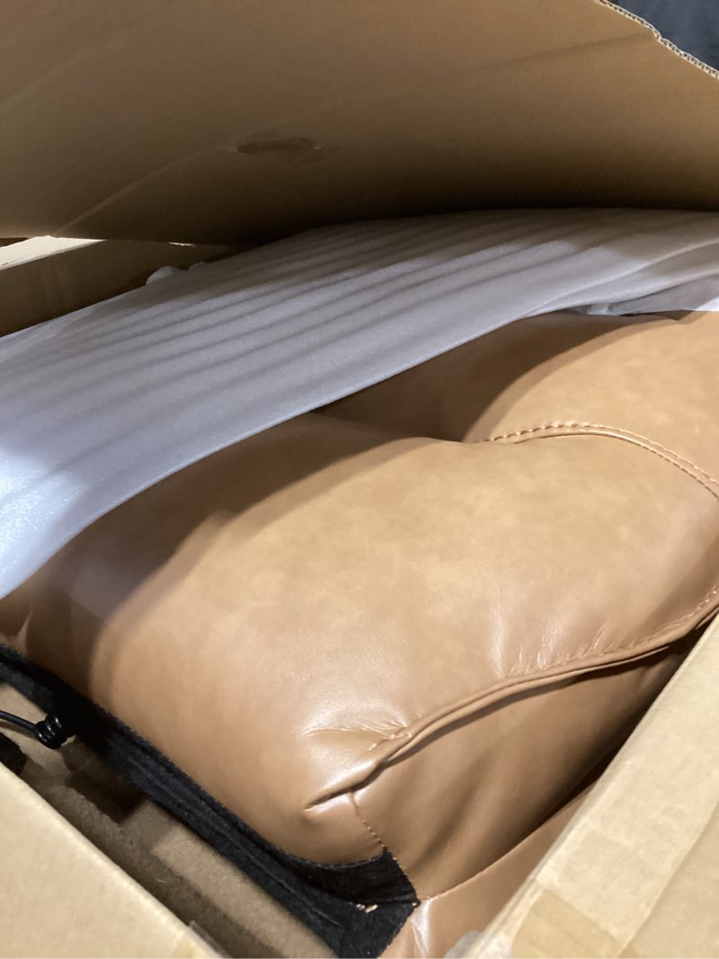 Condition photo showing As Is for Power Recliner Chair with Adjustable Headrest and Footrest, Leather Reclining Chair with USB/Type-C Charging, Modern Electric Recliner for Adults Living Room Bedroom